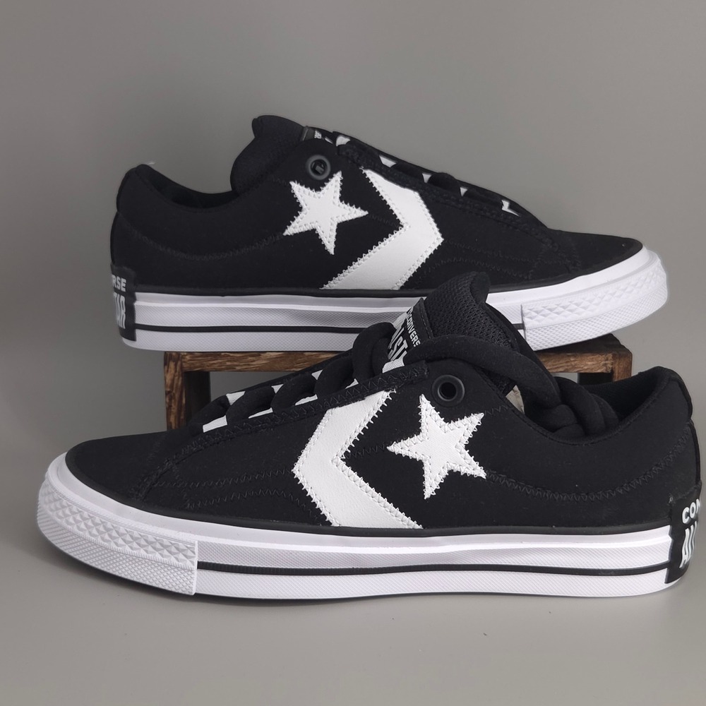 Converse Star Player Puff OX Unisex 7.5 Mens 9 Women Black White Low Top A11483C